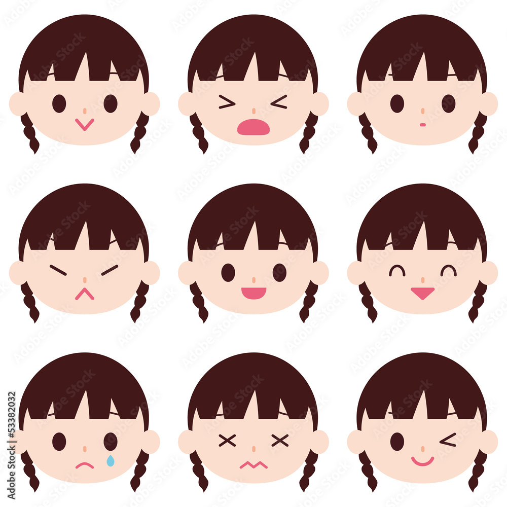 小さい女の子 感情表現 Stock イラスト Adobe Stock