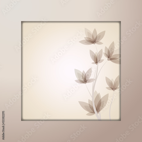 vector template "framed flowers"