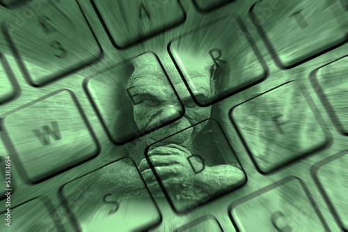 Картината върху платно Computer hacker