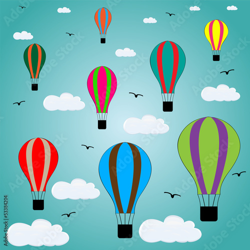 air balloons in the sky