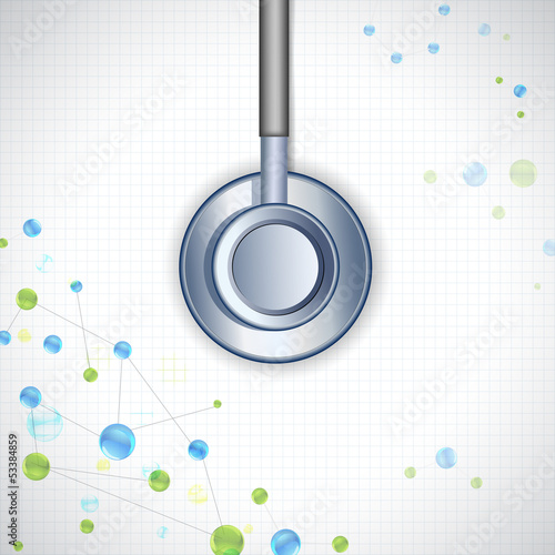 Stethoscope on Medical Background