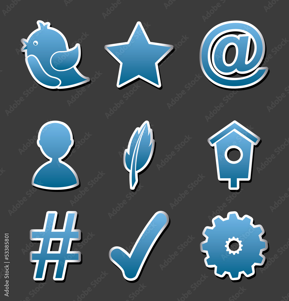 social media icons Stock Vector | Adobe Stock