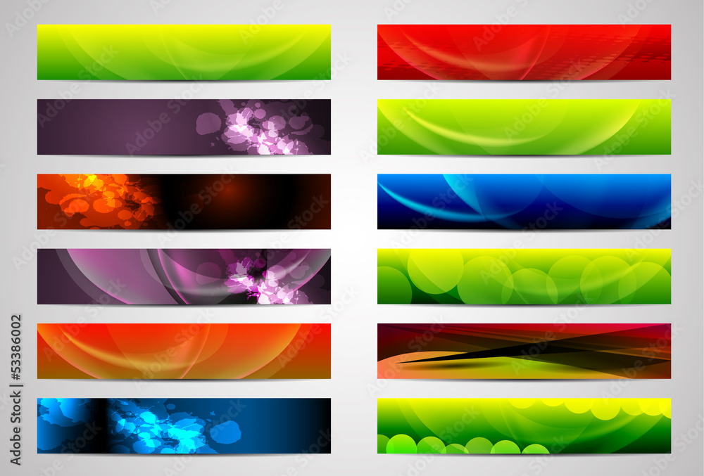collection of abstract vector banners