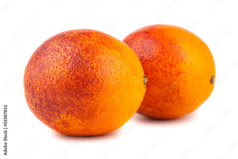 Pair of blood red oranges Pair of blood red oranges