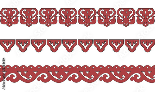 The wooden decorated for window