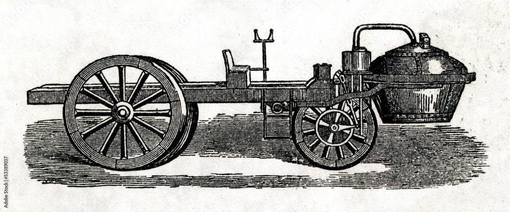 First automobile - Cugnot's 1771 fardier à vapeur