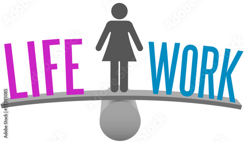 Woman balance life work decision choice