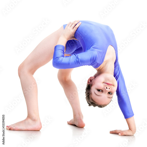 young girl doing gymnastics