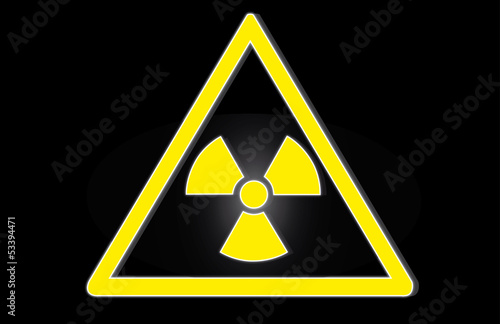 Radiation hazard symbol sign of radhaz threat alert icon