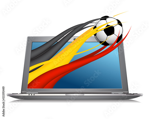 laptop ball flagge deutschland