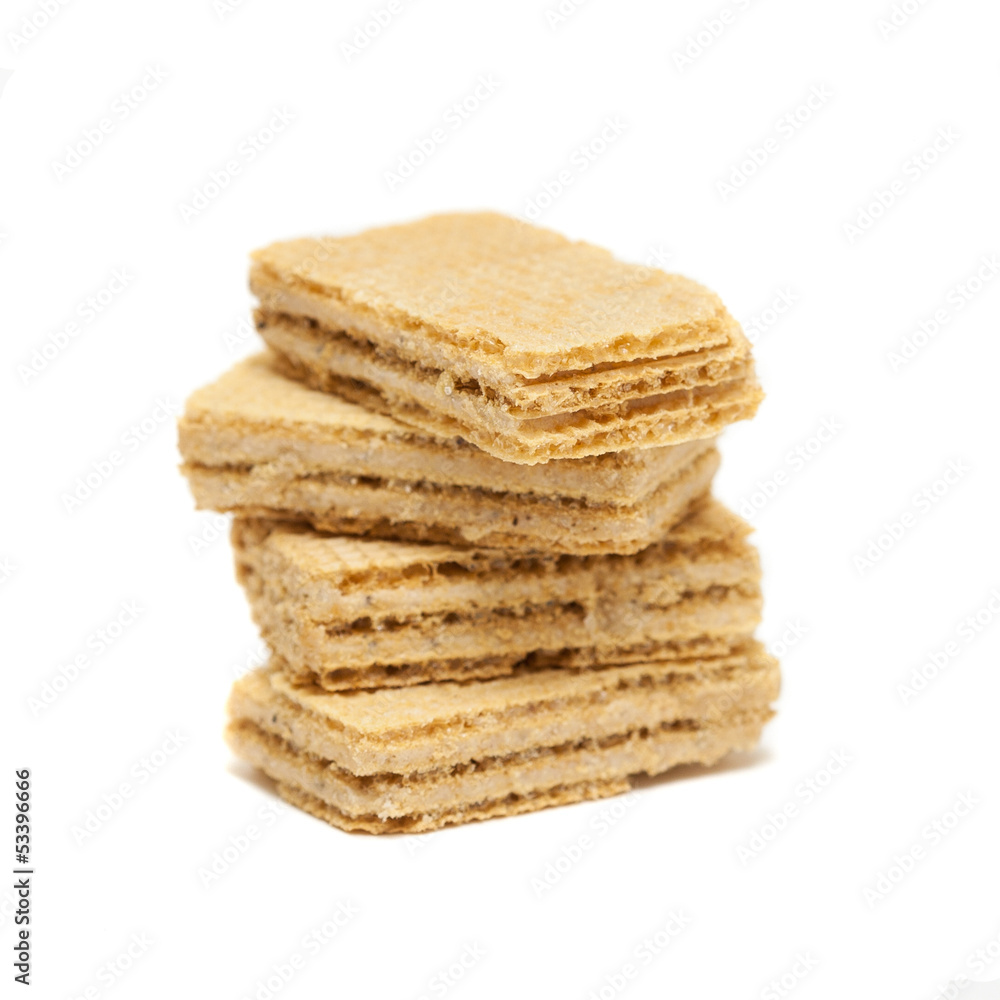 biscuit waffles pile over white background biscuit waffles pile over white background