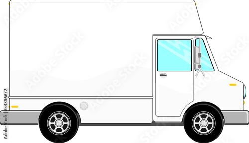 small cargo truck vector