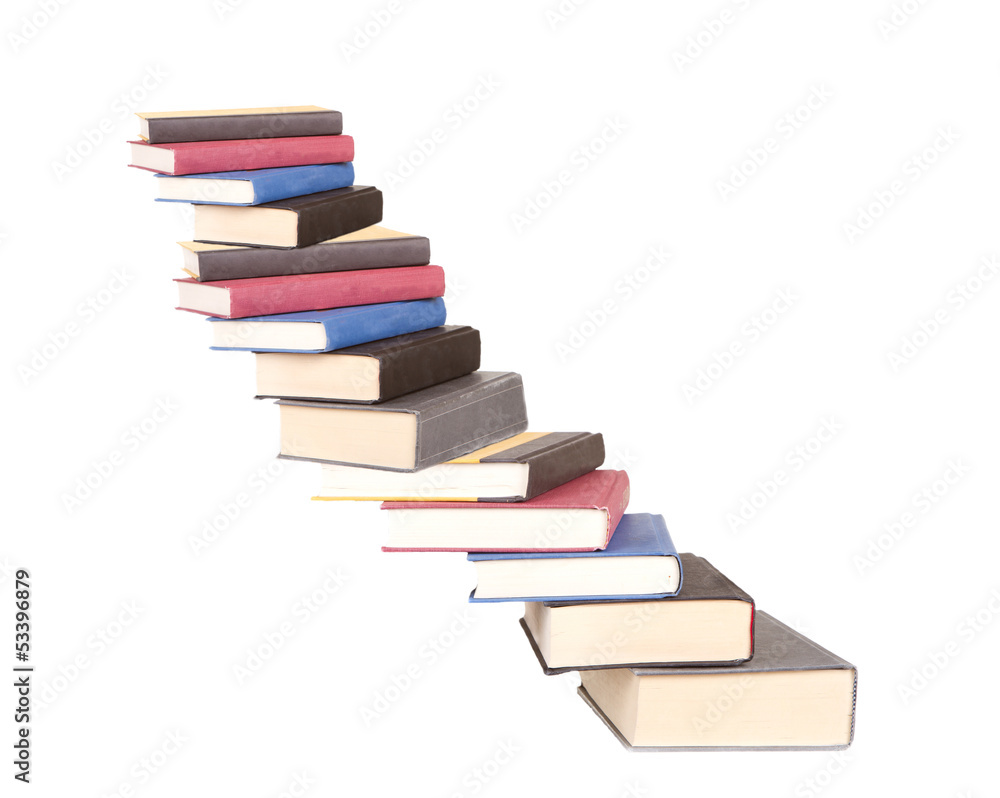 a stair case of books a stair case of books