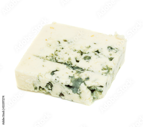 roquefort cheese on white background