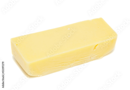 edam cheese isolated on white background