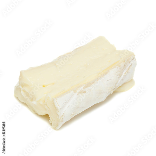 brie cheese isolated on a white background