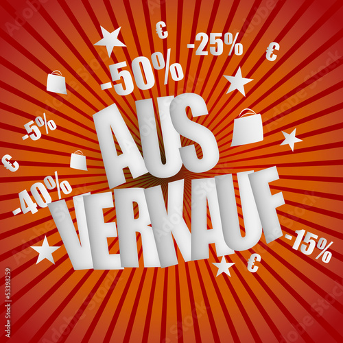 Flyermotiv Ausverkauf auf Strahlen