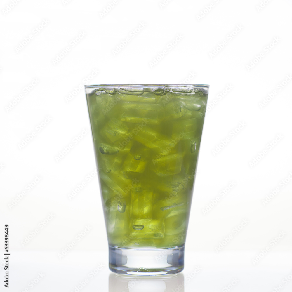 Pennywort or asiatic cold herbal drink in glass isolated Pennywort or asiatic cold herbal drink in glass isolated