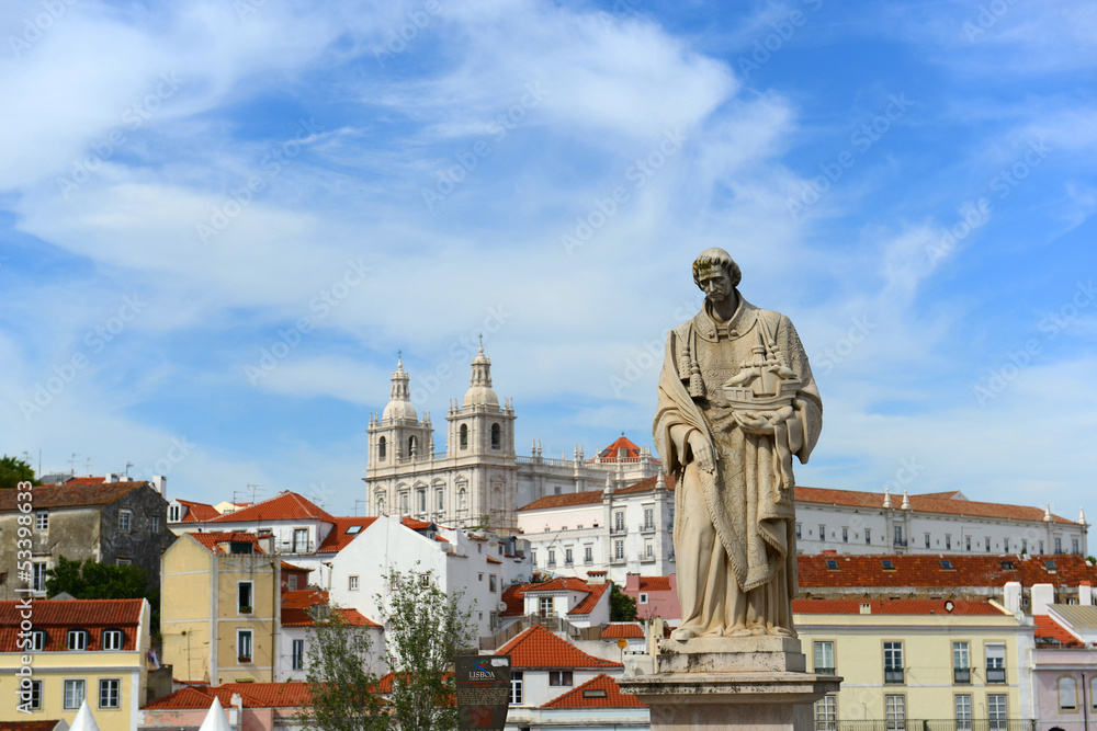 Statue of Santa Luzia and Sao Vicente de Fora,Lisbon