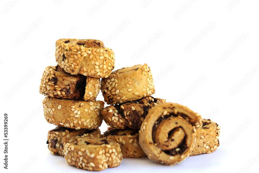 Rusks with sesame seeds and olives Rusks with sesame seeds and olives