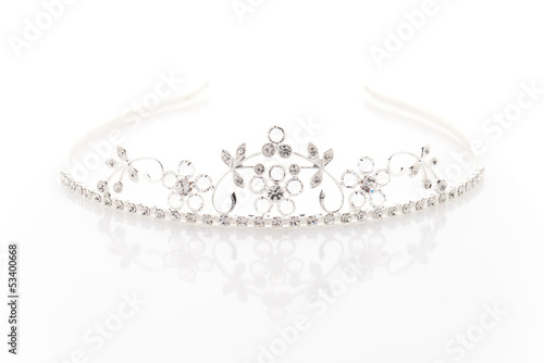 Wedding tiara with crystals