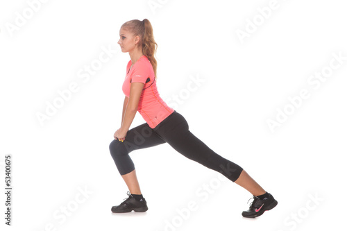 Girl doing sport exercise © svetography