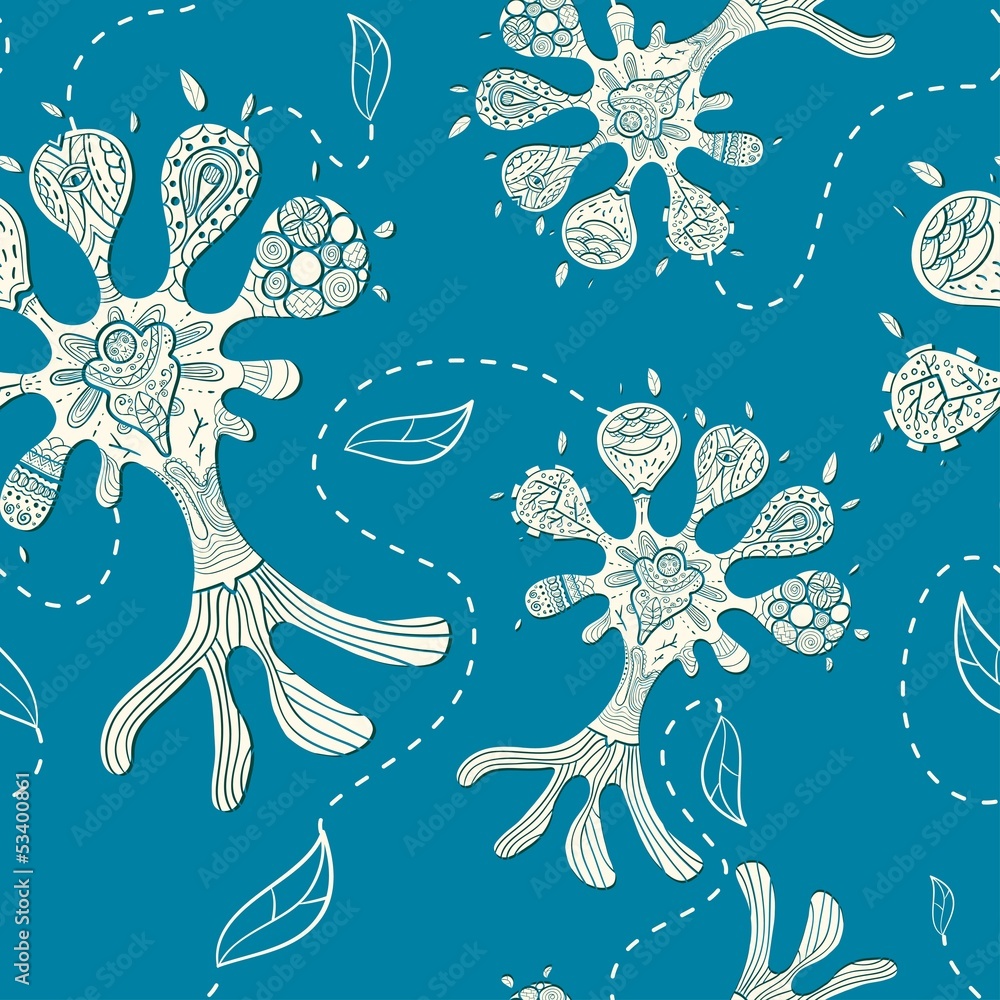 Seamless pattern with trees Seamless pattern with trees