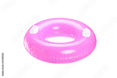 Shot of a pink swimming ring