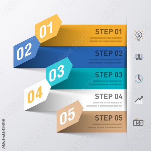 Abstract business process infographics template
