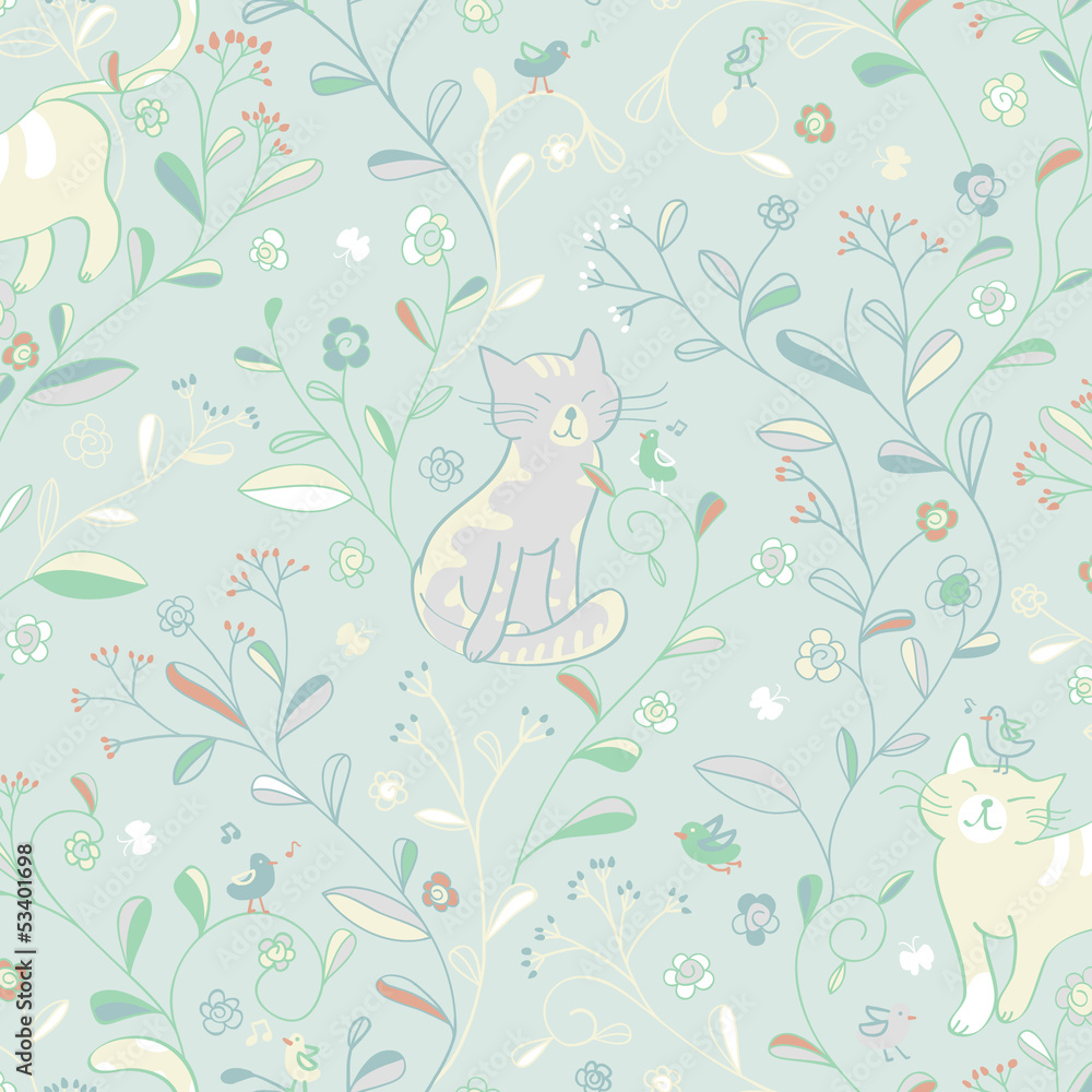 Vivid repeating floral Vivid repeating floral