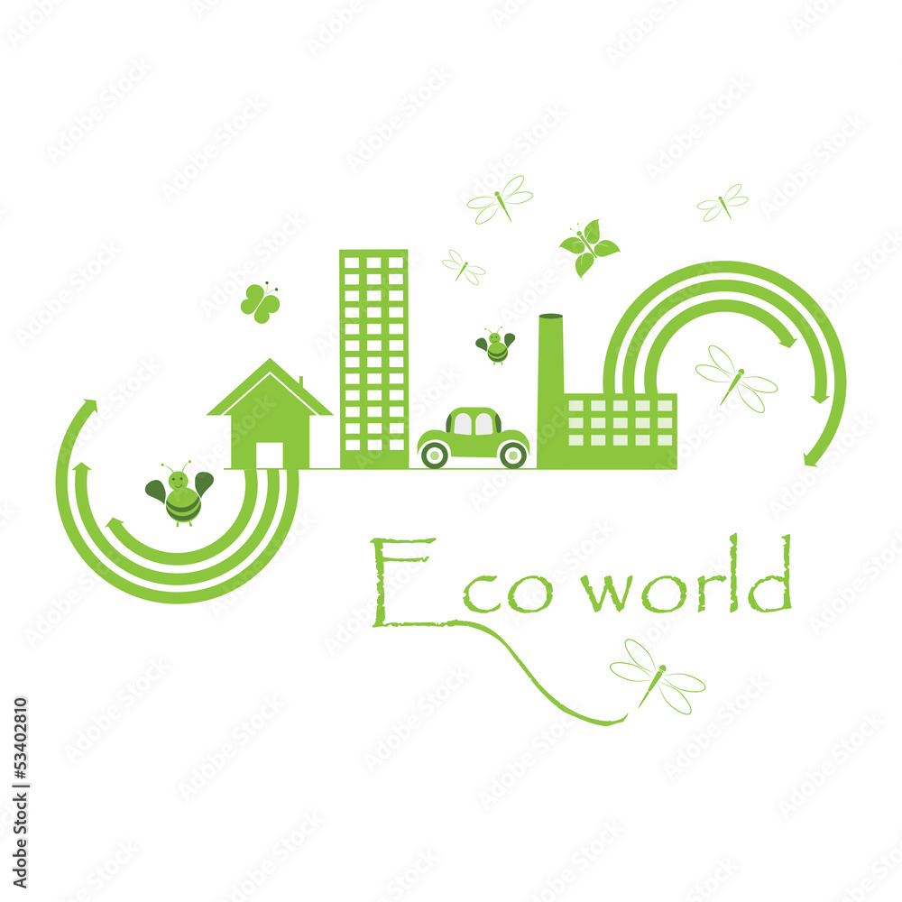 Eco world illustration Eco world illustration