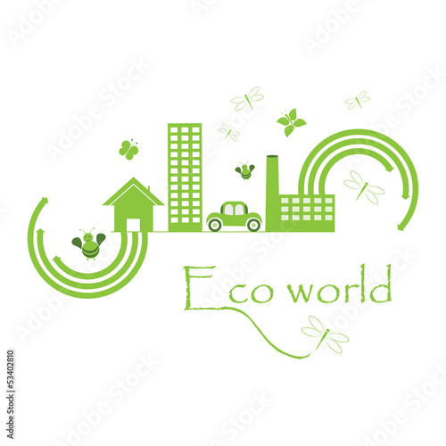 Eco world illustration