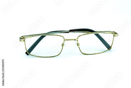 retro glasses - rusty glasses isolated