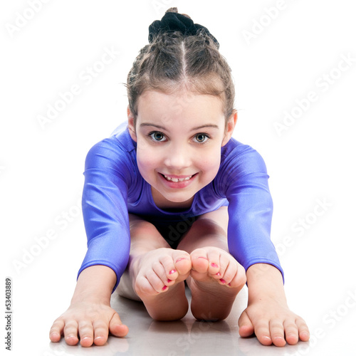 young girl doing gymnastics