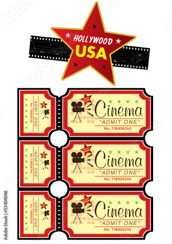 Hollywood USA movie illustration icon