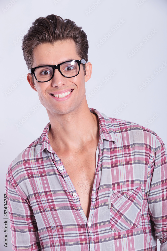 casual man with a nice smile