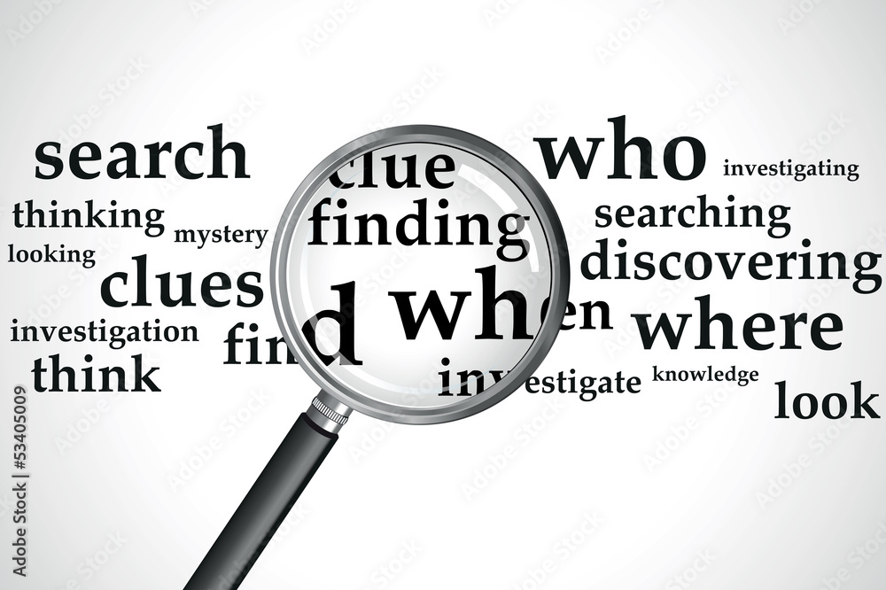 a magnifying glass over a selection of words a magnifying glass over a selection of words