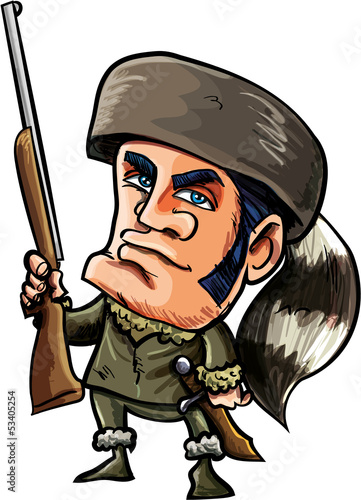 Cartoon of Davy Crockett photo