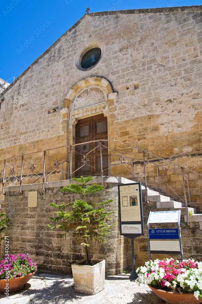 Naklejka premium Church of St. Lucia. Brindisi. Puglia. Italy.