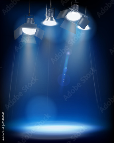 Studio Lights. Vector illustration.