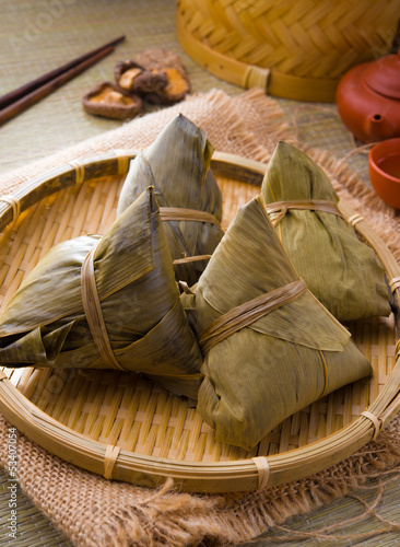 chinese dumplings, zongzi usually taken during festival photo