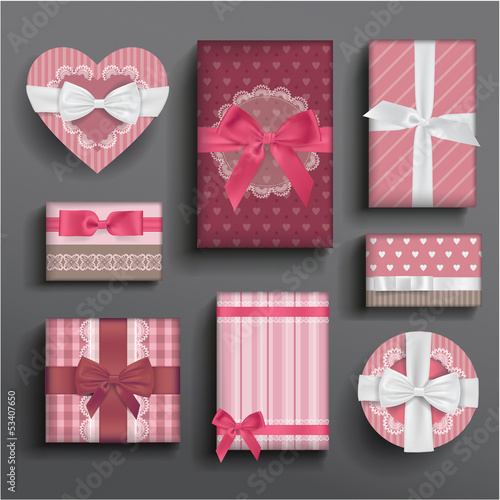 Girly boxes and bows
