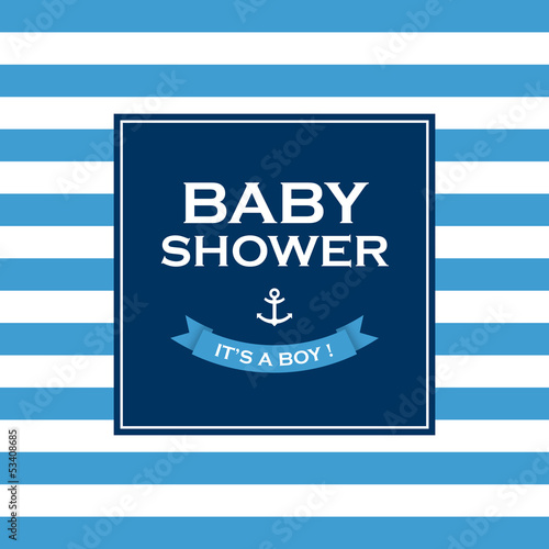 Baby shower card invitation, it’s a boy.