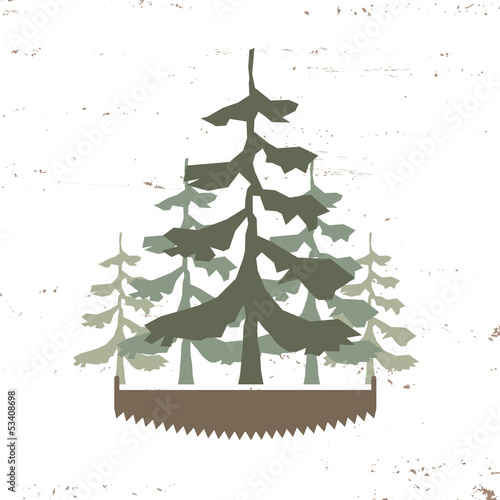 Trees abstract vector