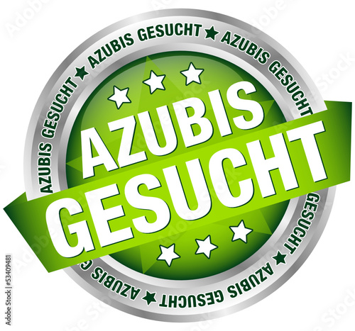 Button Banner "Azubis gesucht" grün/silber