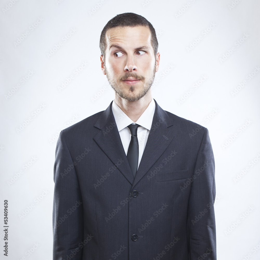 young businessman thinking young businessman thinking