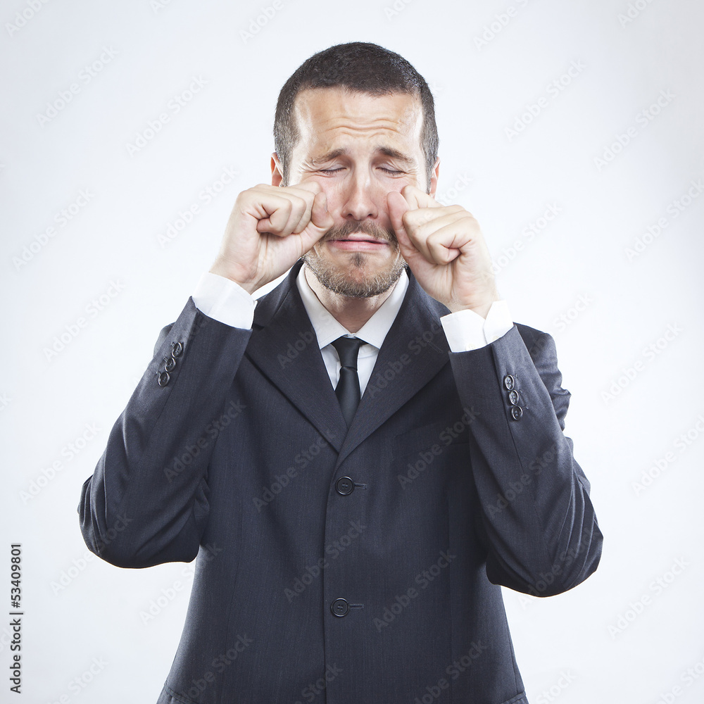 young businessman crying young businessman crying