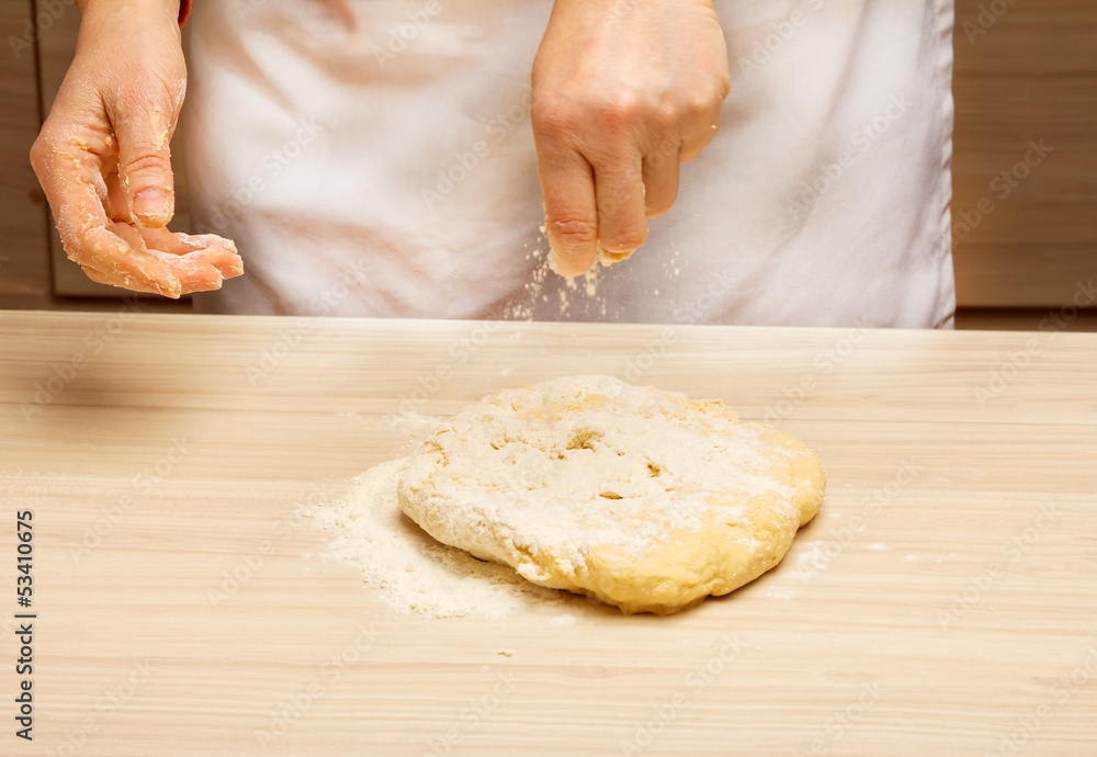 Kneading dough Kneading dough