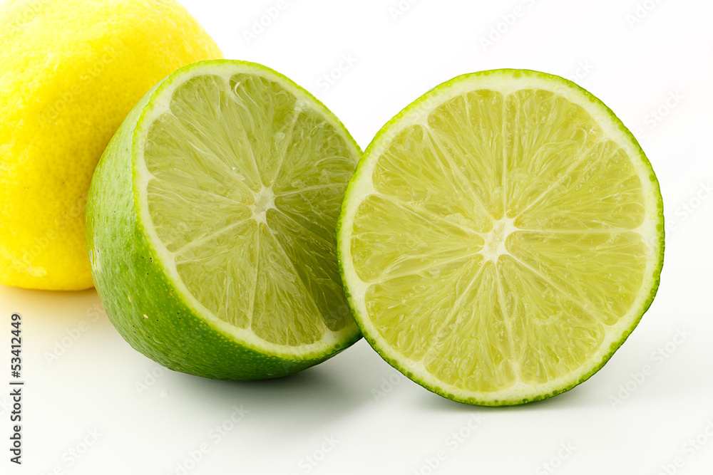 Lime on the white background Lime on the white background