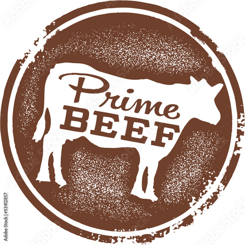 Prime Beef Butcher Shop Stamp